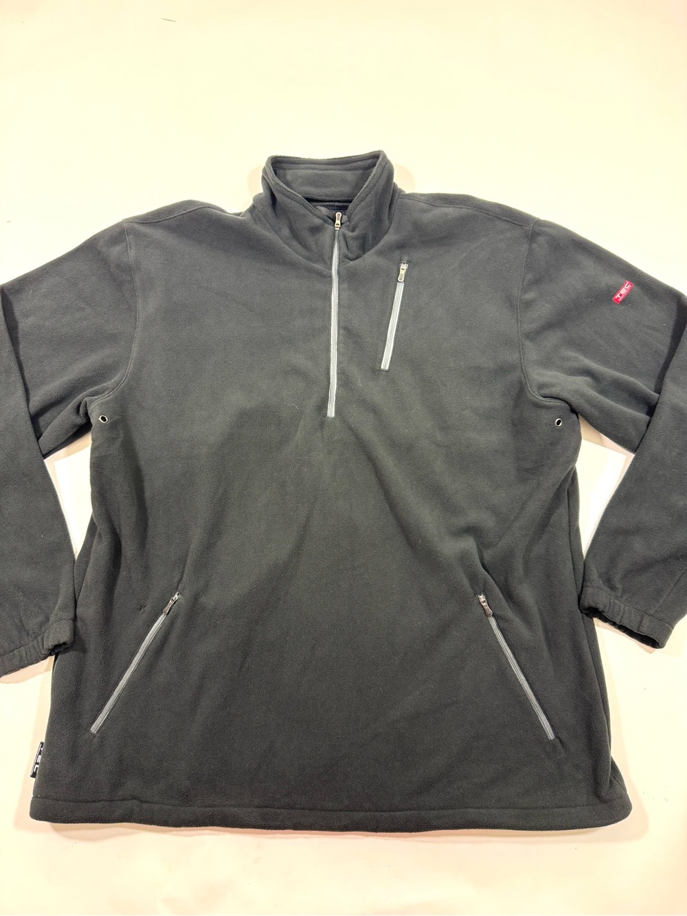 Scottevest TEC Microfleece Pullover Sweatshirt Black Quarter Zip